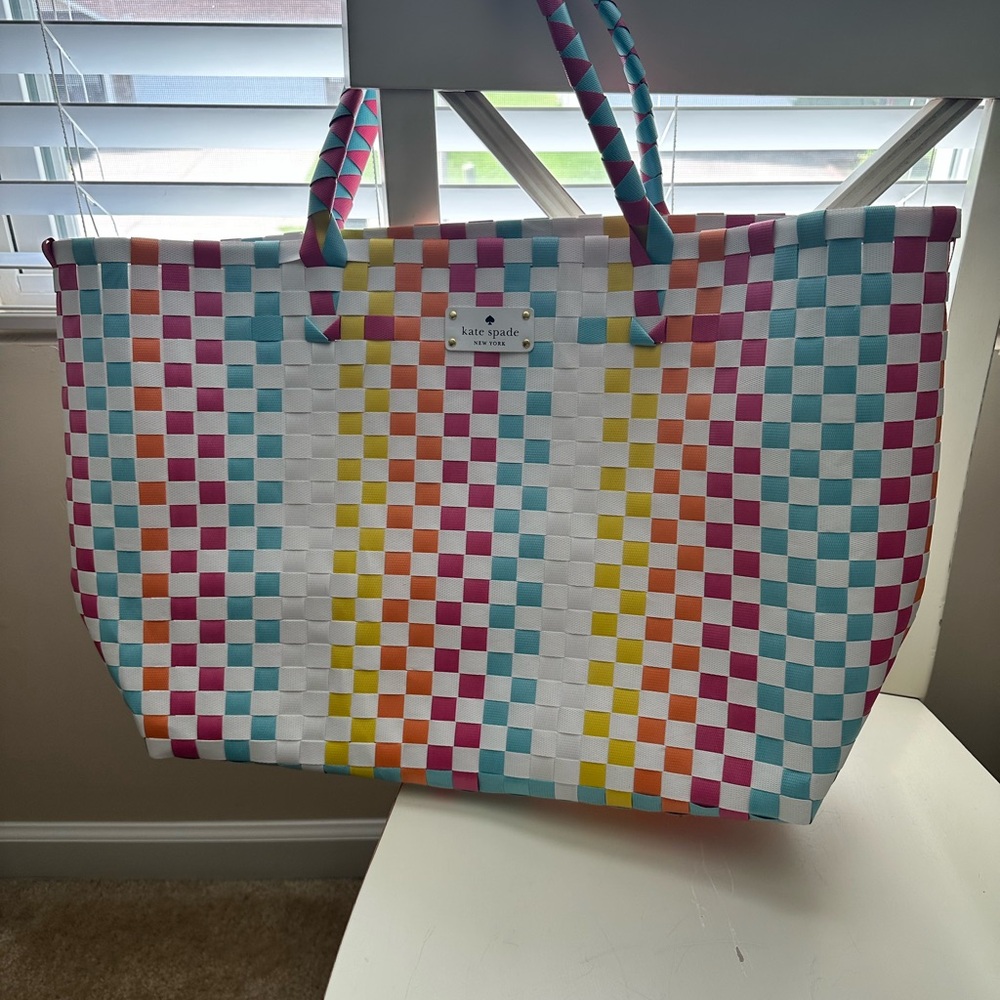 Kate Spade Multicolor Woven Tote Bag